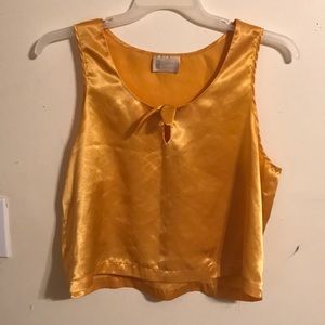 Yellow Crop Top/ Silk